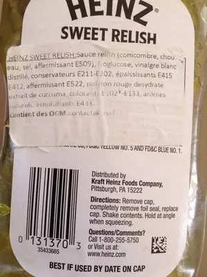Sweet Relish Heinz , code 01313703