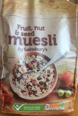 Fruit, nut & seed Muesli By Sainsbury's , code 01373677