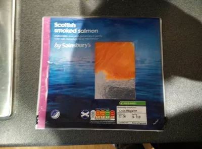Scottish smoked salmon by sainsbury's 120g, code 01598681