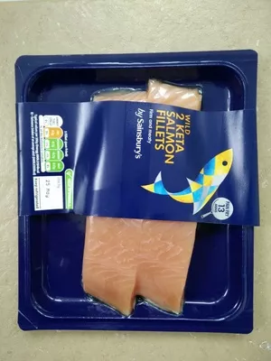 2 wild keta salmon fillets Sainsbury's , code 01691887