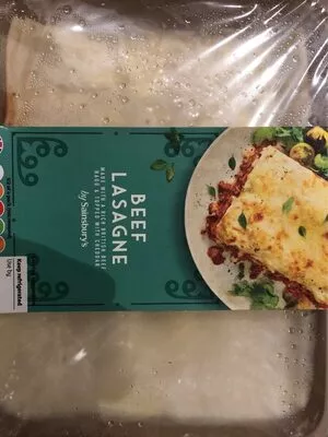 Beef lasagne By Sainsbury's , code 01776348