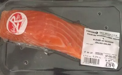 Pavé de saumon Label rouge Leclerc 0,174 kg, code 0291443044472