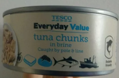 Tuna Chunks in brine Tesco 160 g (112 g drained), code 03249017