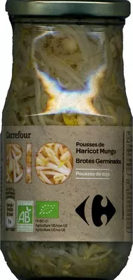 Brotes de judía mungo en conserva ecológicas "Carrefour Bio" carrefour bio 330 g (neto), 175 (escurrido), 370 ml, code 0356007054400