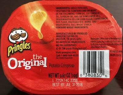the Original Pringles 0.67oz (19g), code 03808306