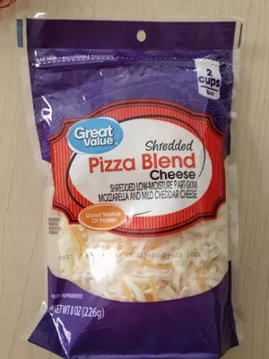 Great value, shredded pizza blend cheese Great Value 227 g, code 0605388187895