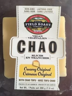 Creamy original chao slices with chao tofu Field Roast, The Field Roast Grain Meat Co. 10 slices, code 0638031705702