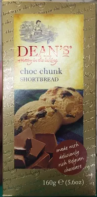 Choc Chunk Shortbread Dean's 160 g e / 5,6 Oz, code 0655762001040