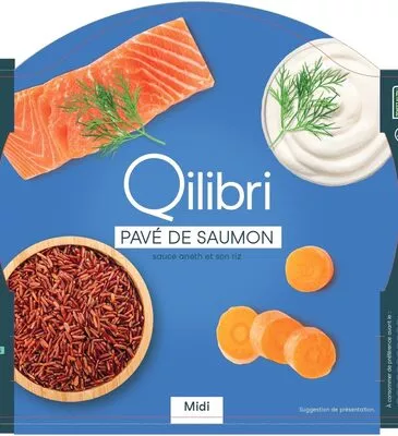 Pavé de saumon sauce aneth et son riz Qilibri 300 g, code 0660989030629