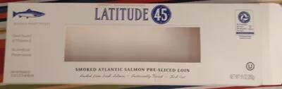 Smoked Atlantic Salmon pre-sliced loin latitude 45 283g, code 0688264970378