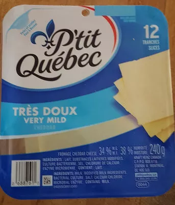 P'tit Québec cheddar très doux Kraft Heinz Canada 240 g, code 06887610