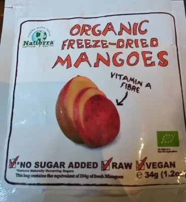 Organic freeze-dried mangoes Natierra , code 0705586363654