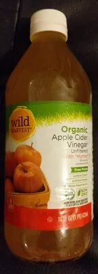 Organic apple cider vinegar, apple cider Wild Harvest 16 fl oz, code 0711535508236