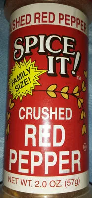 Crushed red pepper Spice it! 2.0 oz, 57 g, code 0718343330073