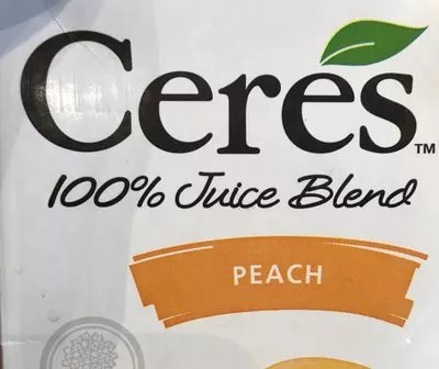100% peach fruit juice blend, peach  , code 0751217123487