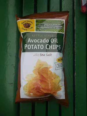 Sea salt avocado oil kettle style chips, sea salt avocado oil Good Health , code 0755355008309