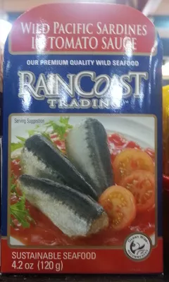Wild Pacific Sardines in Tomato Sauce Raincoast Trading 4.2 oz (120 g), code 0810757009177