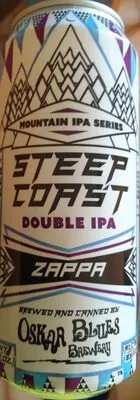 Steep Coast Zappa Double IPA Oskar Blues Brewery 46,8 cl, code 0819942003150