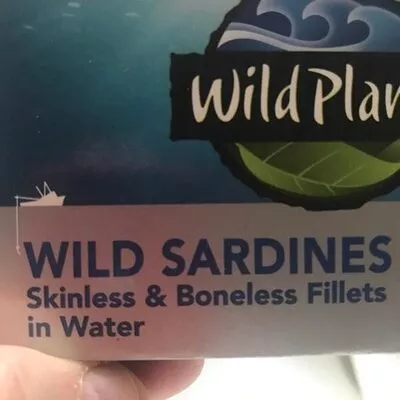 Wild sardines skinless & boneless fillets in water, wild sardines Wild planet , code 0829696001715