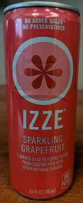 Sparkling grapefruit flavored juice beverage blend from concentrate, grapefruit Izze 248 ml, code 0836093011049