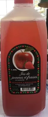 Jus de pommes et fraises NON -asteurisé Verger Larivièere 1.89 L, code 0841125070406