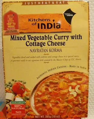 Mixed vegetable curry with cottage cheese Kitchens Of India , code 0841905010615