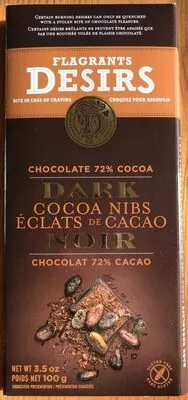 Chocolat noir Éclats de cacao Flagrants Désirs 100 g, code 0855827001989