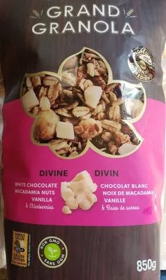 Granola divin - chocolat blanc noix macadamia  , code 0883366000545