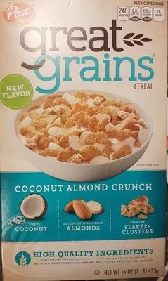 Cereal, coconut almond crunch Post 453 g, code 0884912282736