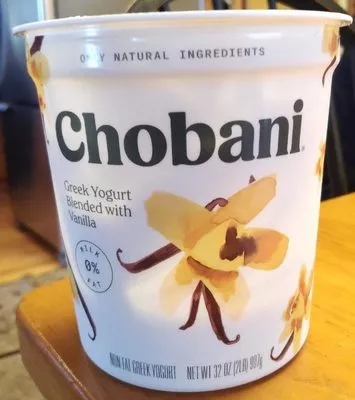 Vanilla blended with greek yogurt, vanilla Chobani , code 0894700010144