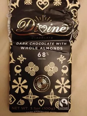 Dark chocolate with whole almonds, chocolate Divine , code 0898596001422