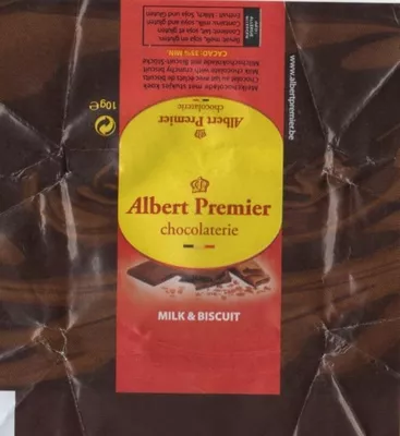 Chocolat lait et biscuit Albert Premeir chocolaterie 10 g, code 2000000023565