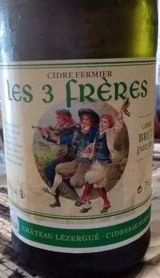 Les 3 Frères - Cidre Fermier Brut (5%) Château de Lezergué 75 cl, code 2000000049933
