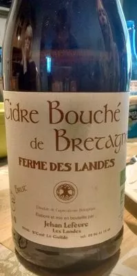 Cidre Bouché de Bretagne Brut (5%) La Ferme des Landes, Jehan Lefèvre 75 cl, code 2000000058745
