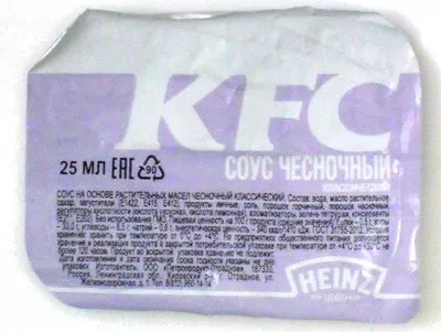 Соус чесночный KFC, Heinz 25 мл, code 2000000079919