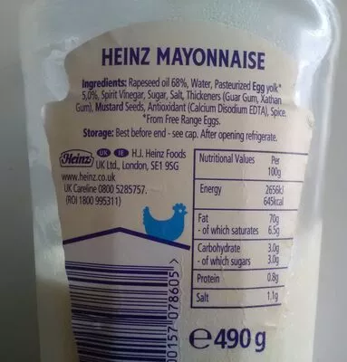 Mayonaise Heinz , code 2000000104444