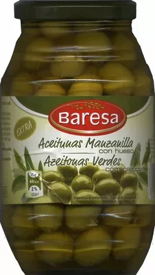 Aceitunas verdes enteras "Baresa" Variedad Manzanilla Baresa 950 g (neto), 600 g (escurrido), 960 ml, code 20033330