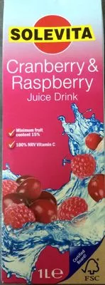 Cranberry & raspberry juice drink SOLEVITA 1l, code 20194833