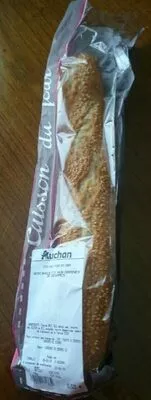 Demi baguette aux graines de sésames Auchan 125 g, code 2090000171334