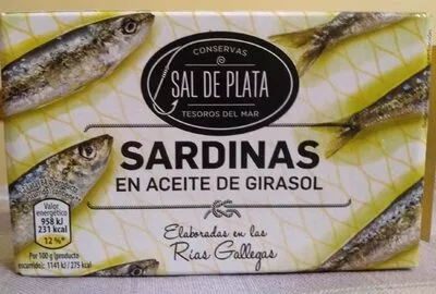 Sardinas en aceite de girasol Sal de Plata , code 24021814
