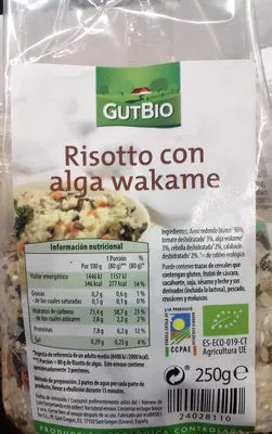 Risotto con alga Wakame GutBio 250 g, code 24028110