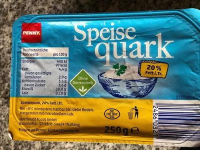 Speisequark 20% Hochwald 250 g, code 24860321