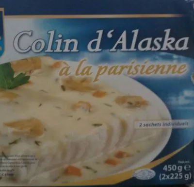 Colin d'Alaska Golden Seafood, Aldi Einkauf GmbH & Compagnie-oHG, Aldi 450 g e (2 * 225 g) [même code barre 26053325 que Colin d'Alaska à la provençale, voir 2000000009759 et Colin d'Alaska Sauce Oseille, voir 2000000033609], code 26053325