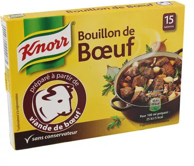 Knorr Bouillon Cube Bœuf 15 Cubes Knorr, Unilever 150 g, code 3011360002075