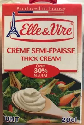 Crème semi épaisse Elle & Vire 20 cl, code 30138858