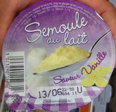 Semoule au lait Saveur Vanille Sans marque, LNUF MDD 200 g, code 3023290152812
