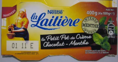 Le Petit Pot de Crème, Chocolat-Menthe (4 Pots) La Laitière, Nestlé 400 g (4 x 100 g), code 3023290794838