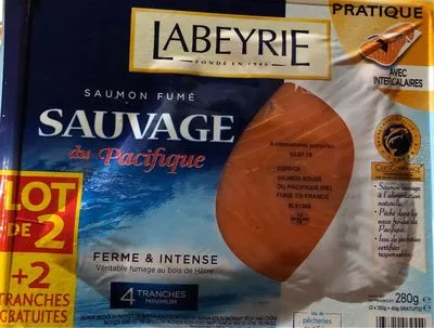 Saumon Fume Sauvage du Pacifique LABEYRIE 280 g (240g + 40g gratuit), code 3033610062554