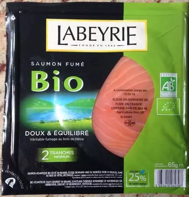 Saumon Fumé Bio Labeyrie 65 g, code 3033610062707
