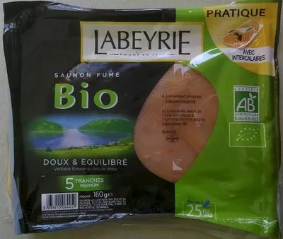 Saumon fumé Bio Labeyrie 160 g, code 3033610064459